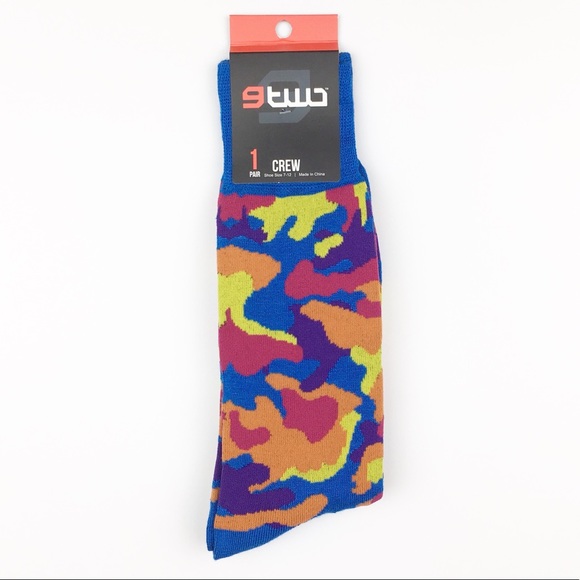 5 Pair Mens Crazy Color Wild Pattern Dress Socks - Picture 2 of 6